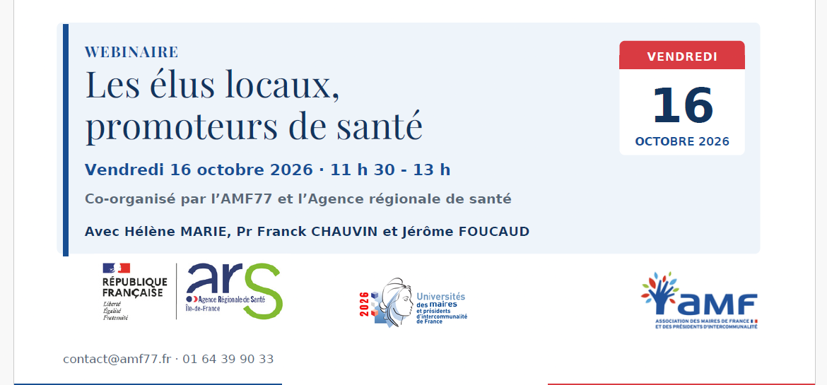 Webinaire – Les élus locaux, promoteurs de santé 🩺